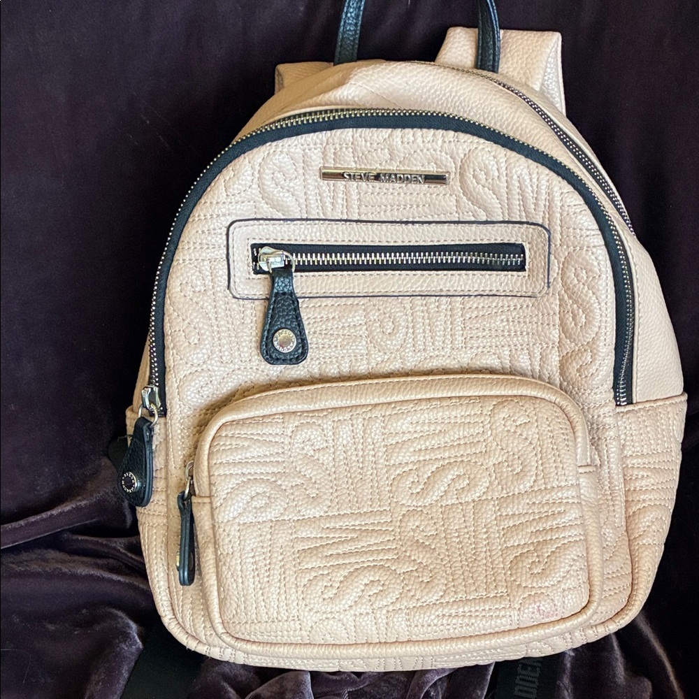 Steve Madden Dusty Pink Quilted Backpack